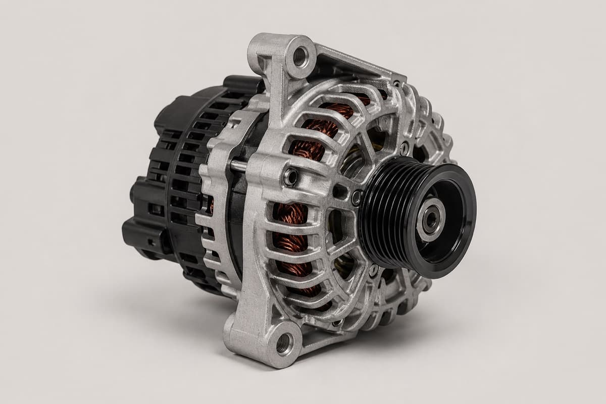 Remanufactured 140 amp alternator with ribbed pulley