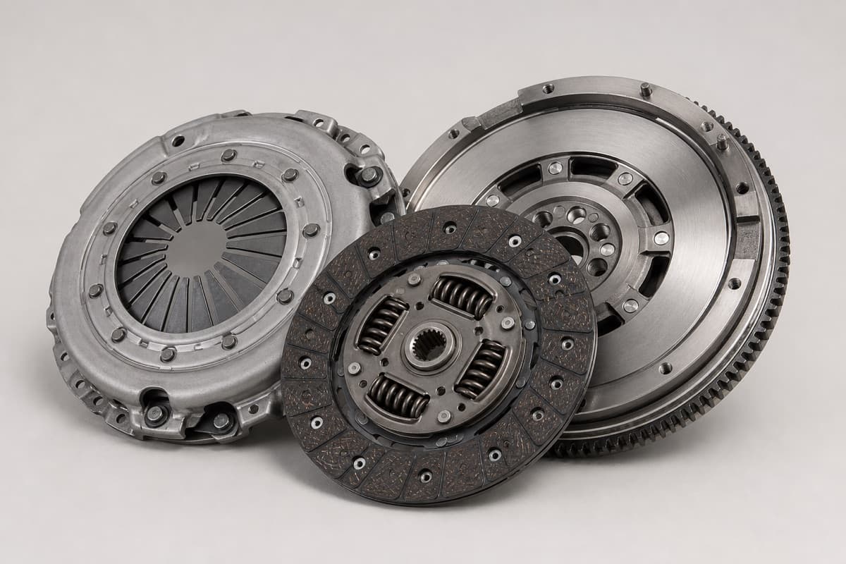 Clutch kit with pressure plate, friction disc and dual-mass flywheel
