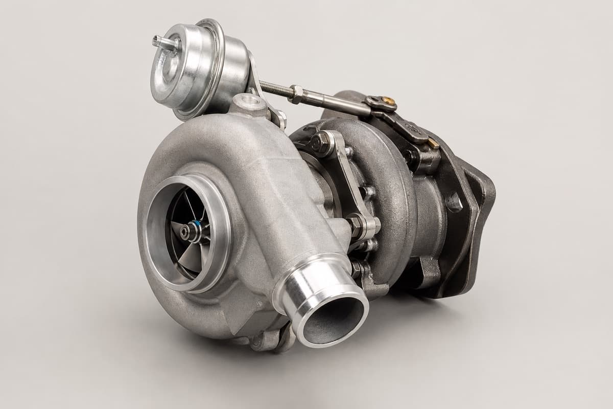 Variable geometry turbocharger with aluminium compressor housing and actuator